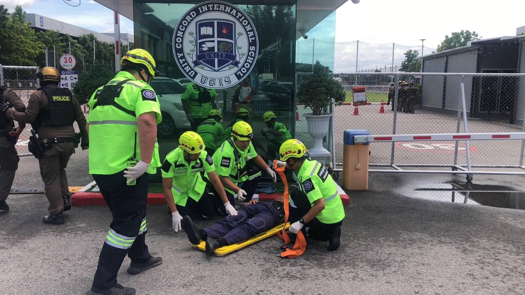 การอบรมแผนเผชิญเหตุ หนี ซ่อน สู้ โรงเรียนนานาชาติยูนิตี้ คอนคอร์ด